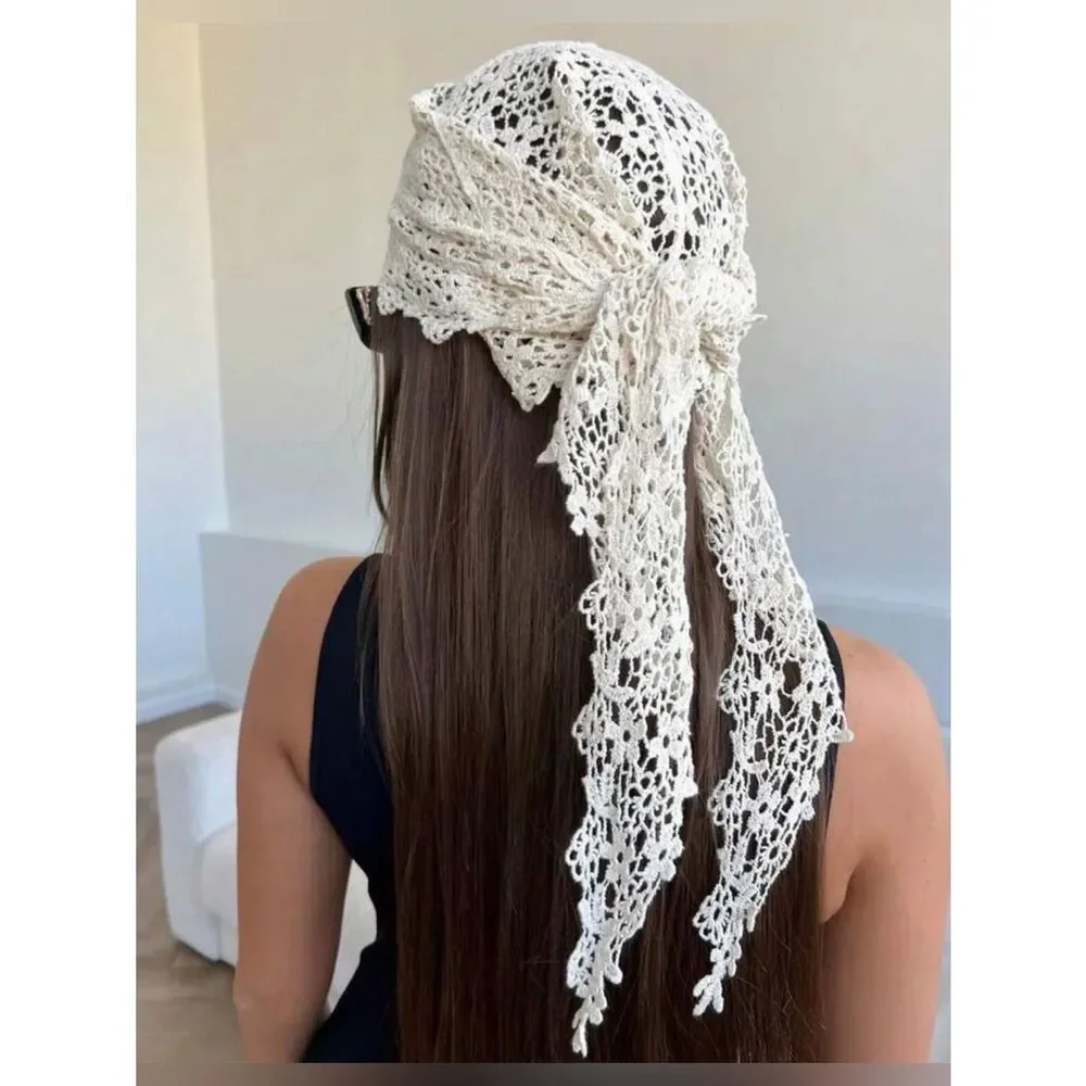 White lace scarf A1988